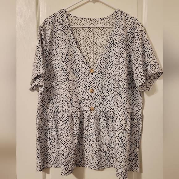 Shein Allover Print Tunic Blouse 3XL - Picture 4 of 6